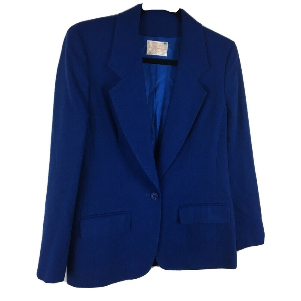VTG Pendleton Size 6 Royal Blue Jacket Blazer